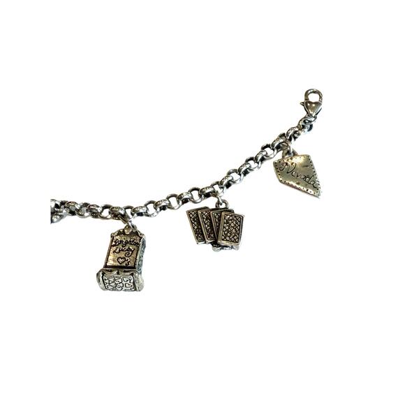 Brighton Viva Las Vegas silver charm bracelet EUC - Picture 5 of 5